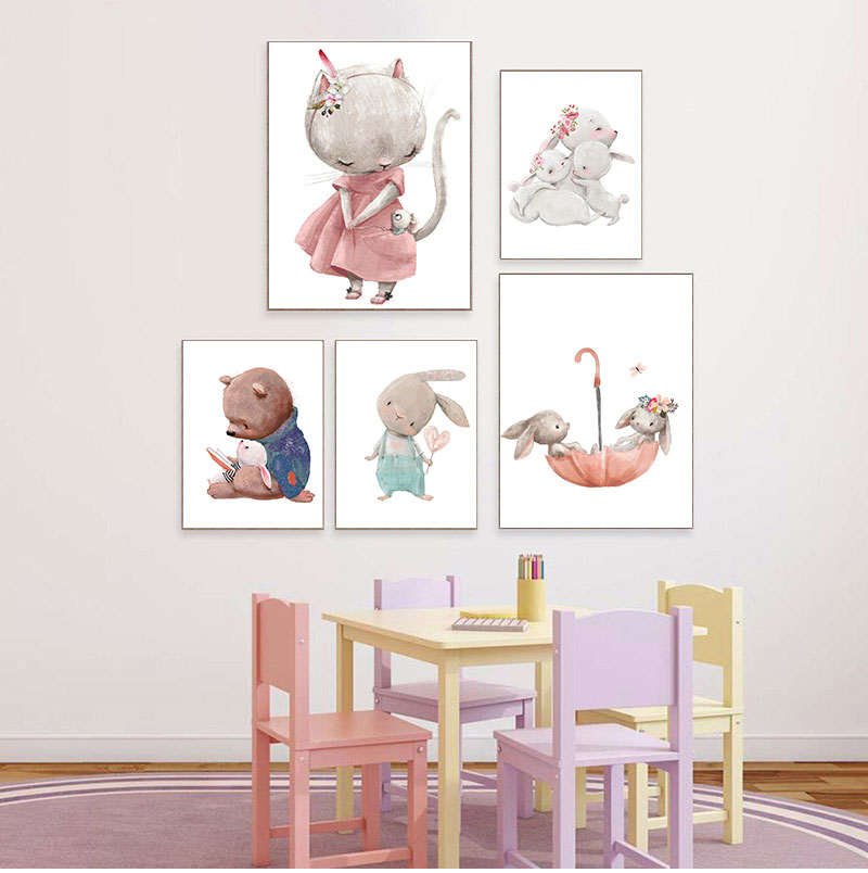 Baby Nursery Art - 1 шт. безрамный декоративный художественный принт,