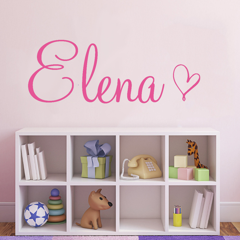 Baby Name Wall Art - Художественная наклейка на стену, простое индивидуальное