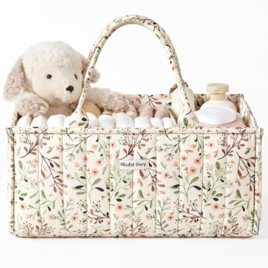 Baby Nursery Must Haves - Органайзер для подгузников с цветочным принтом,