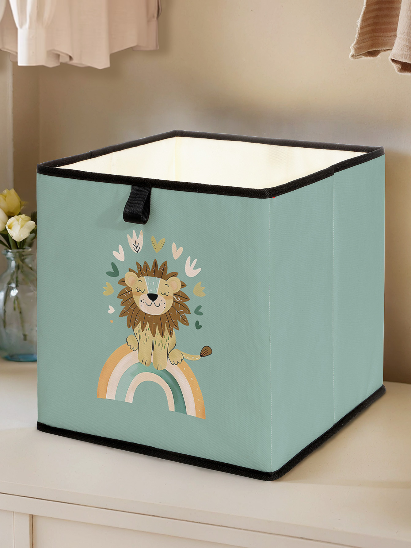 Closet Organizer Baby - Симпатичный складной органайзер-куб с принтом льва