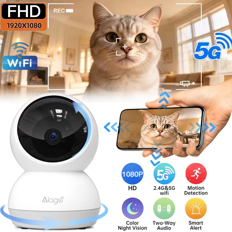 Baby Monitor Split Screen - Умная Wi-Fi камера видеонаблюдения, двухдиапазонная 5G/2.4ГГц,
