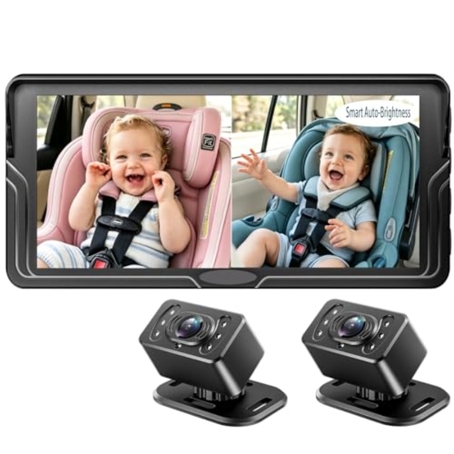 Baby Monitor Split Screen - Двойная автомобильная камера для двух детей: