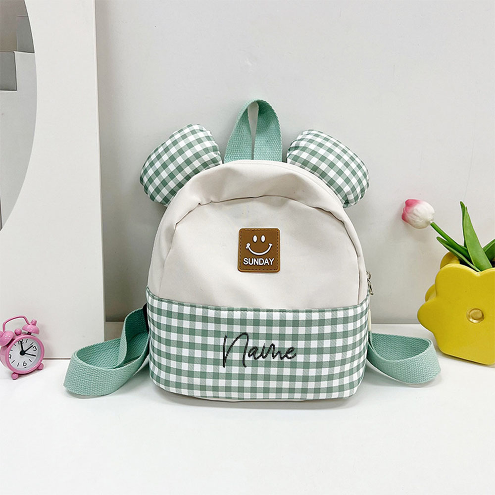 Baby Nursery Backpack - Новая клетчатая мультяшная Детская сумка с