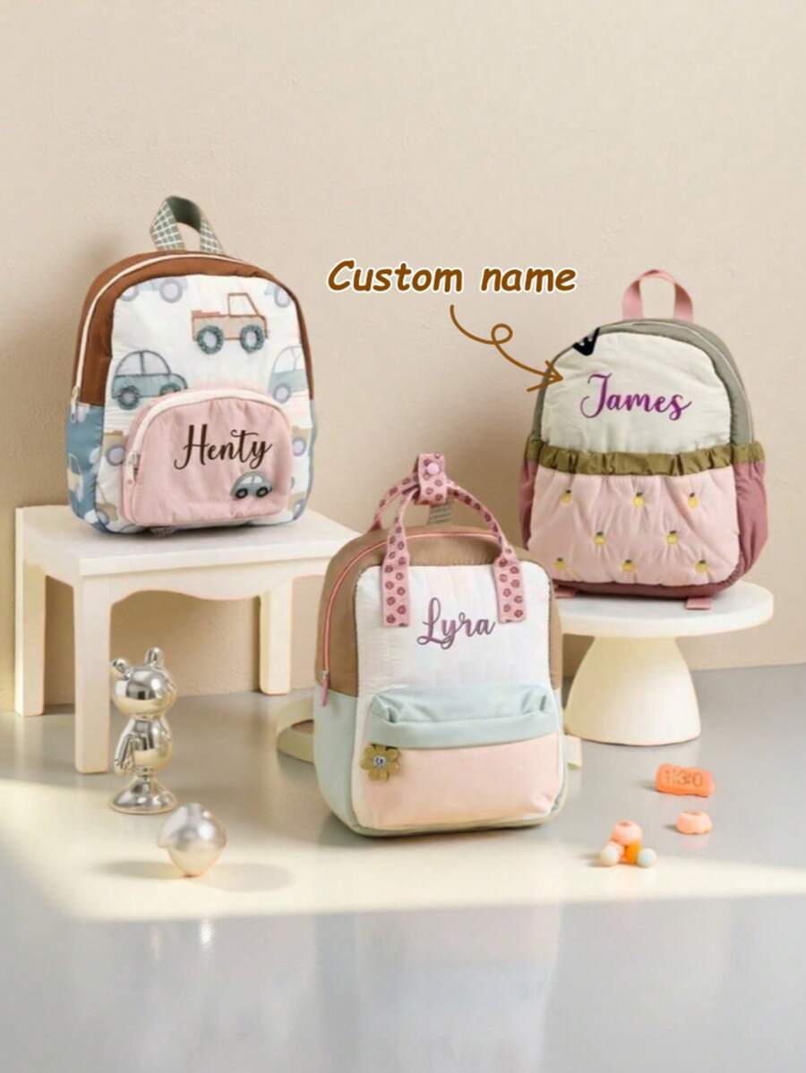 Baby Nursery Backpack - Милый рюкзак с вышитым именем на