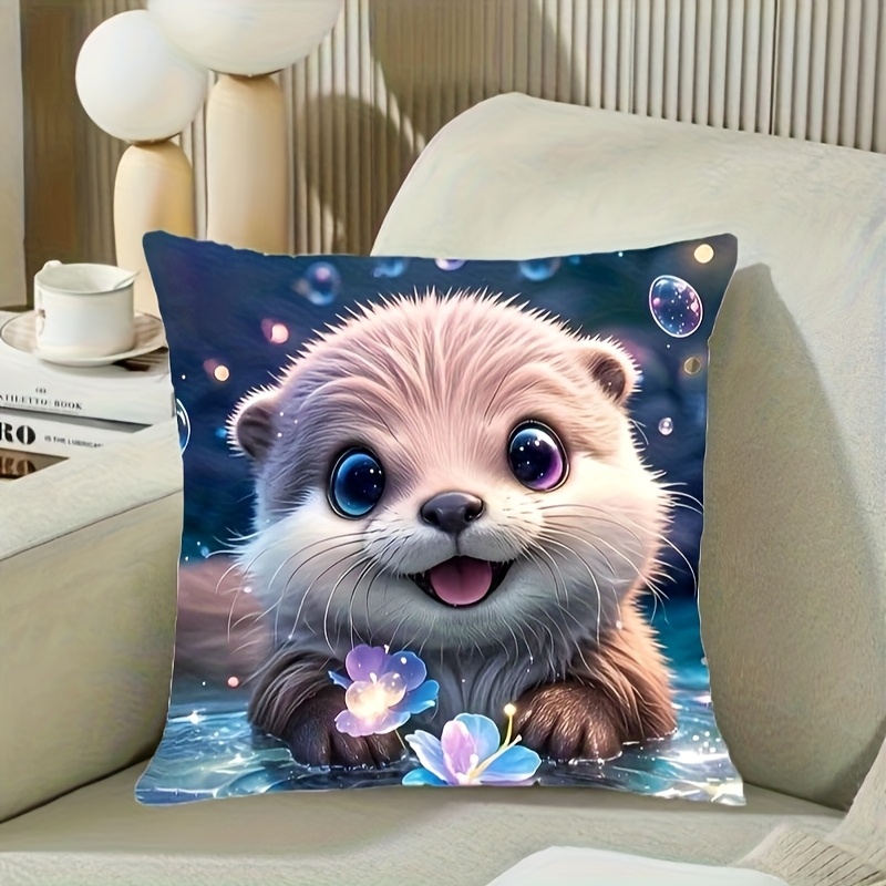 Baby Nursery Ocean Theme - Милая наволочка с изображением детеныша выдры,