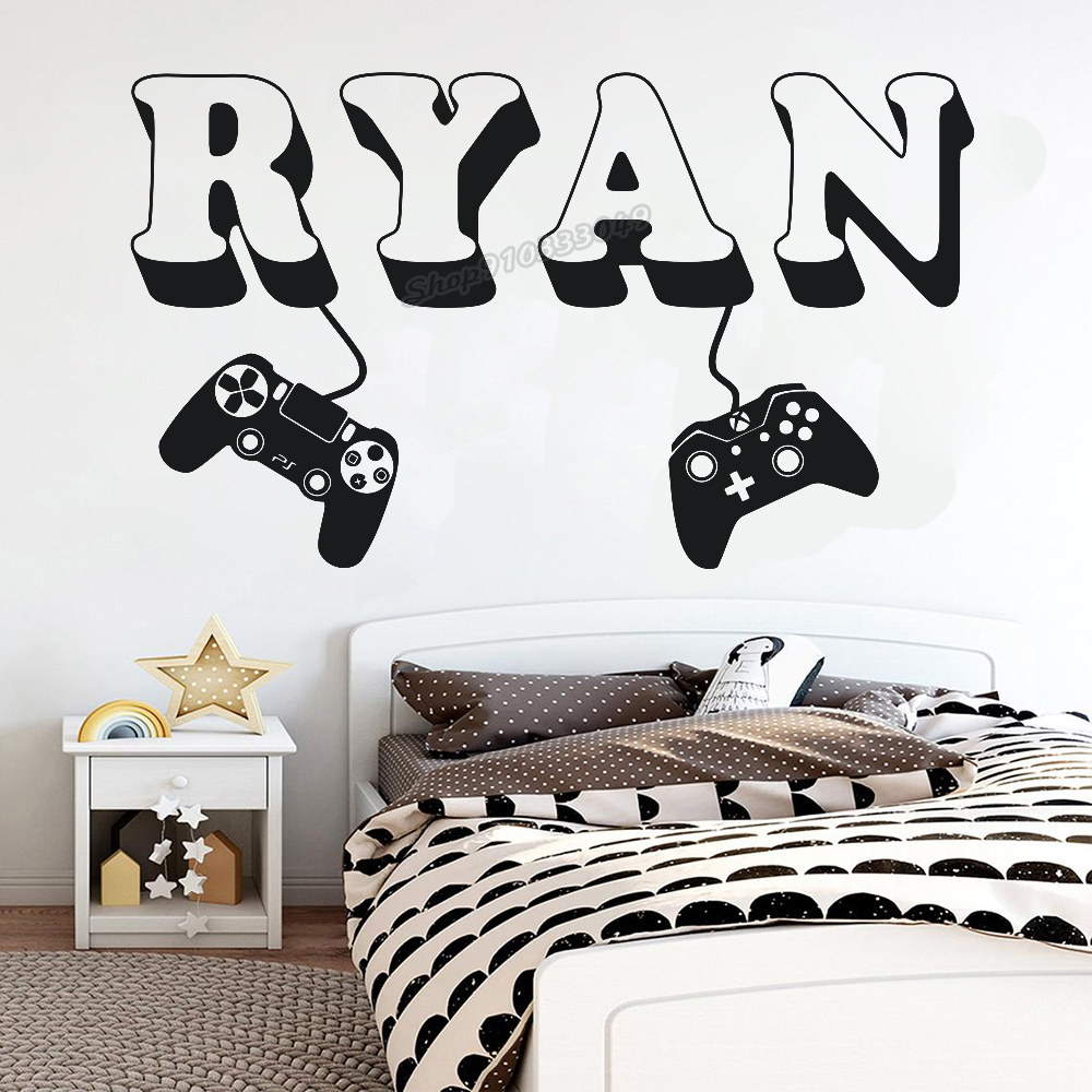 Baby Name Wall Art - Наклейка на стену для геймера, контроллер