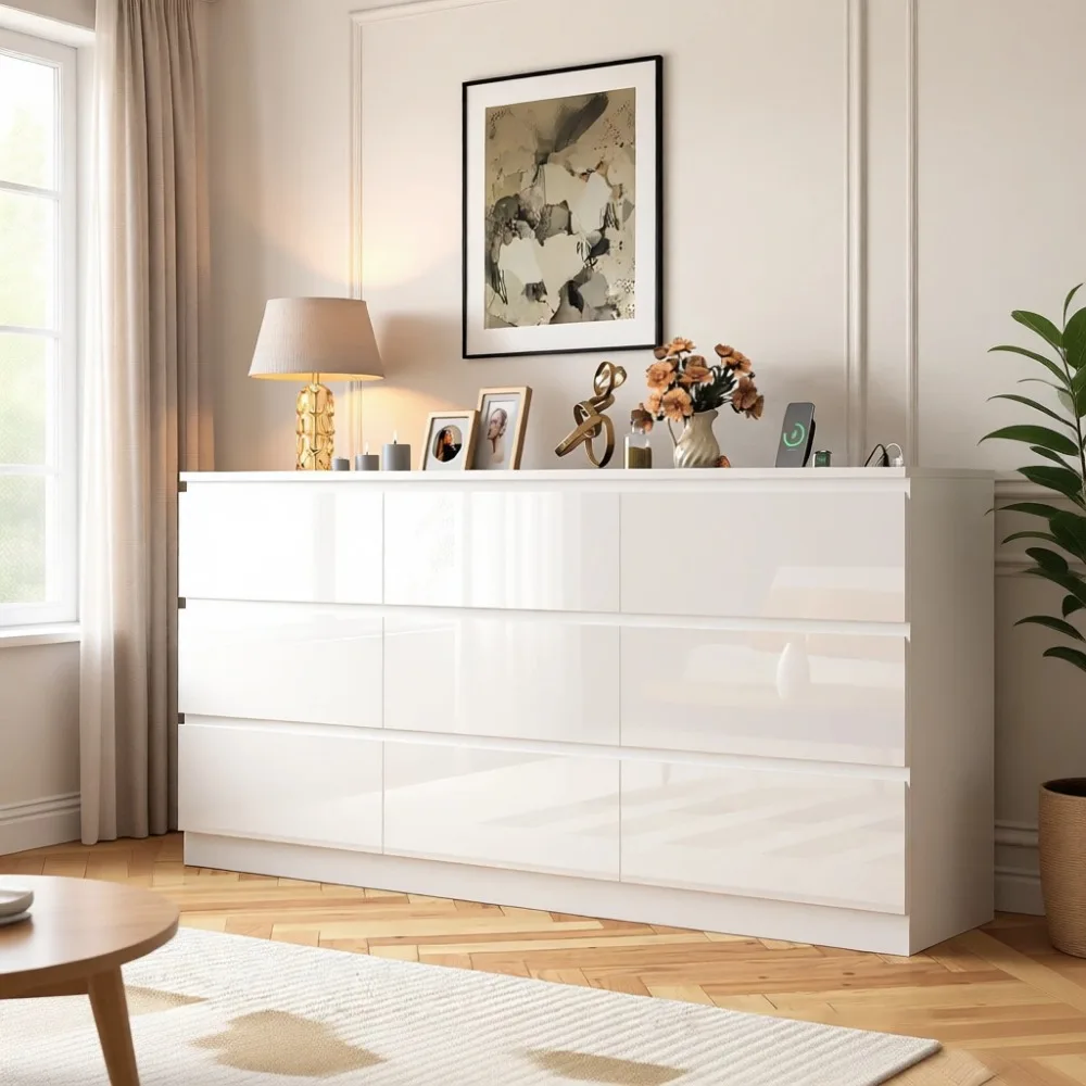 Drawer Dresser White - Большой комод на 9 ящиков (70