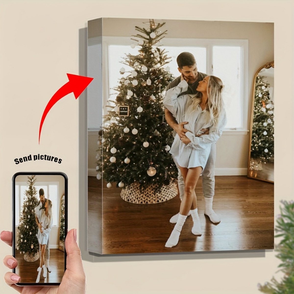 Photo Frame Baby - Один холст с фотографией семьи в