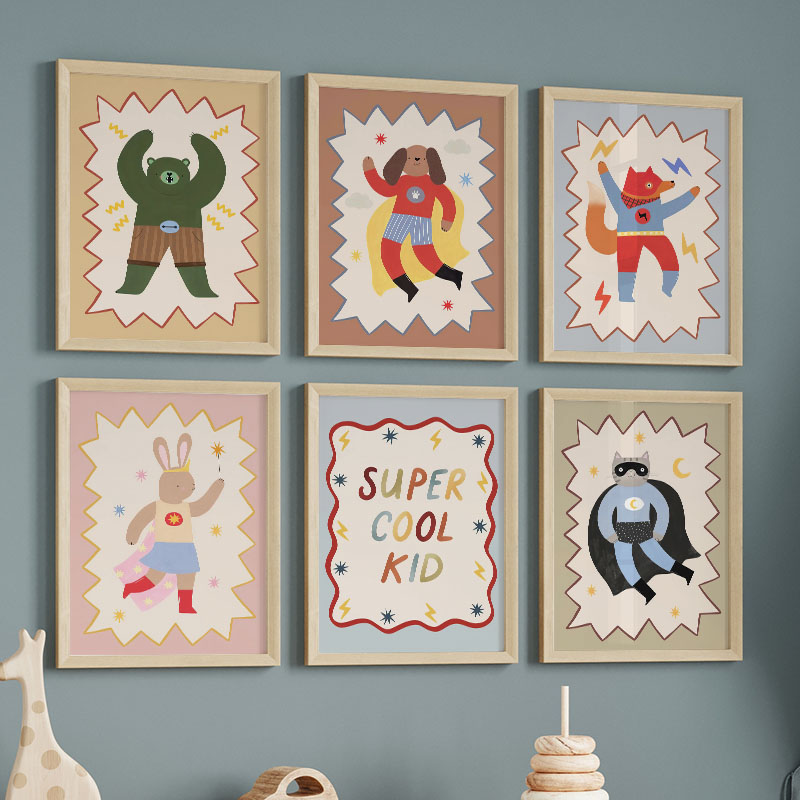 Baby Nursery Art - Забавные мультяшные постеры и картины на