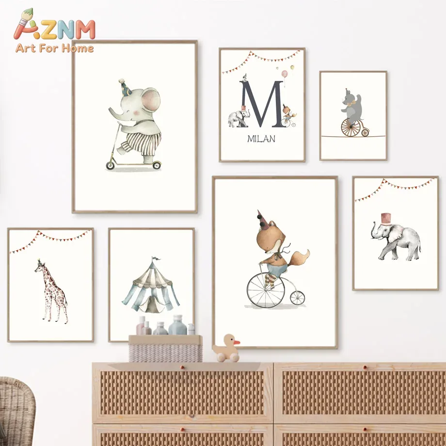 Бескаркасный холст AZNM: Аквар – обзор и цена Baby Name Wall Art