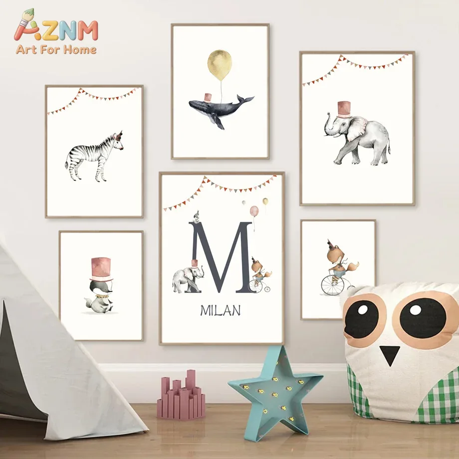 Бескаркасный холст AZNM: Аквар – обзор и цена Baby Name Wall Art