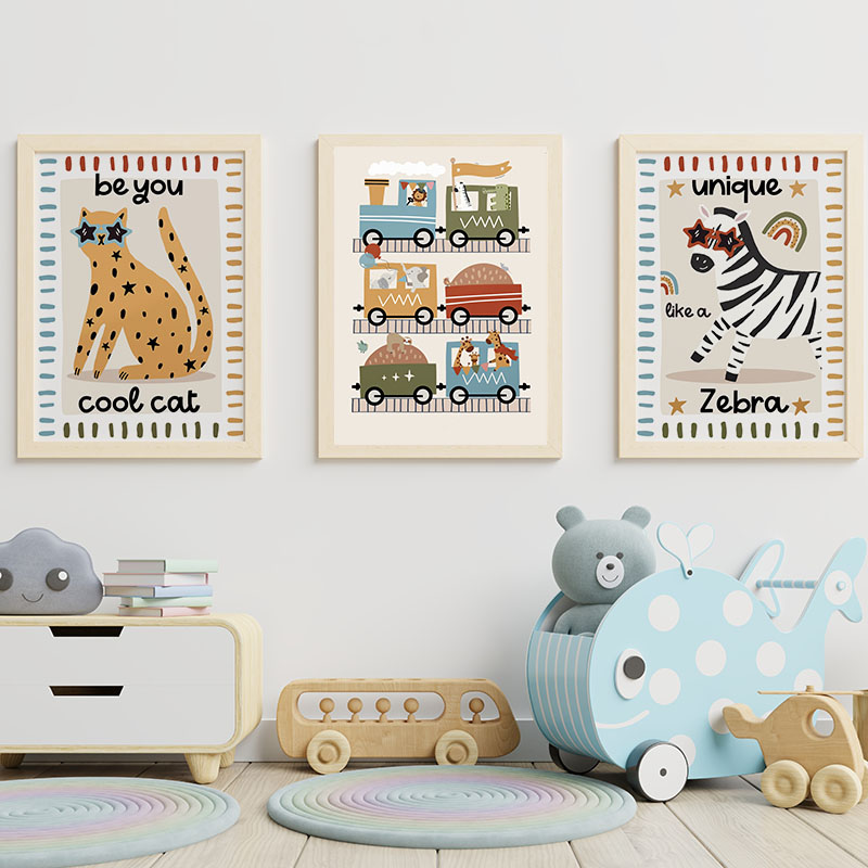 Забавные мультяшные животные:  – обзор и цена Baby Nursery Art