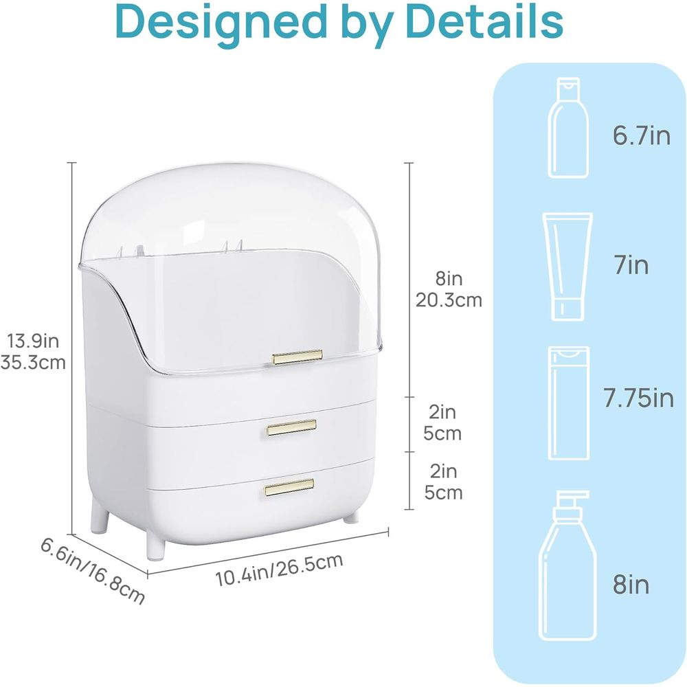 Трехуровневый органайзер для к – обзор и цена Drawer Dresser White