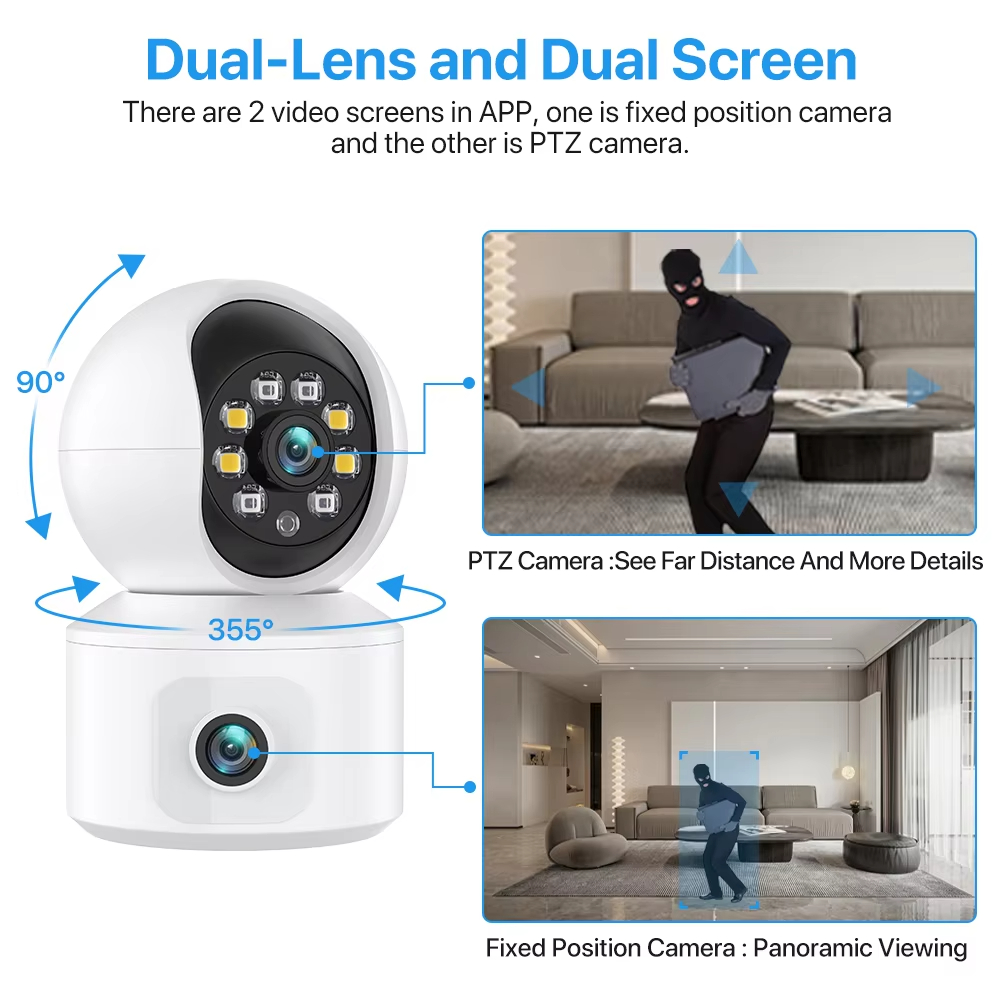 6 МП Wi-Fi IP-камера ICSEE с д – обзор и цена Baby Monitor Split Screen