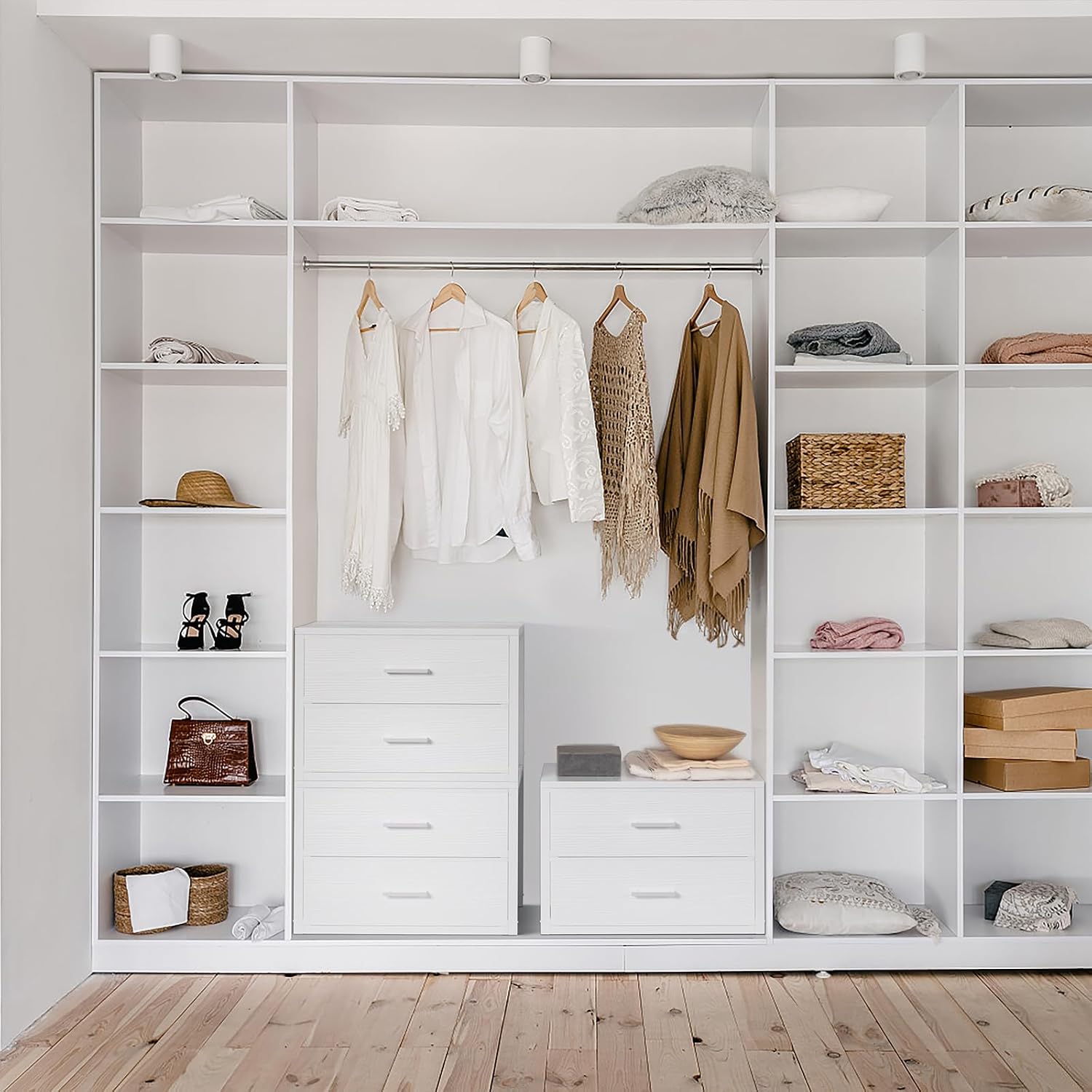 Современный тканевый комод с 2 – обзор и цена Drawer Dresser White