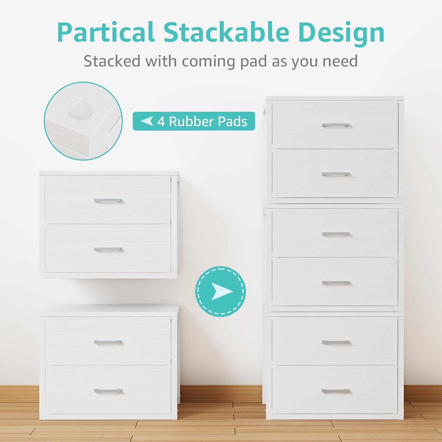 Современный тканевый комод с 2 – обзор и цена Drawer Dresser White