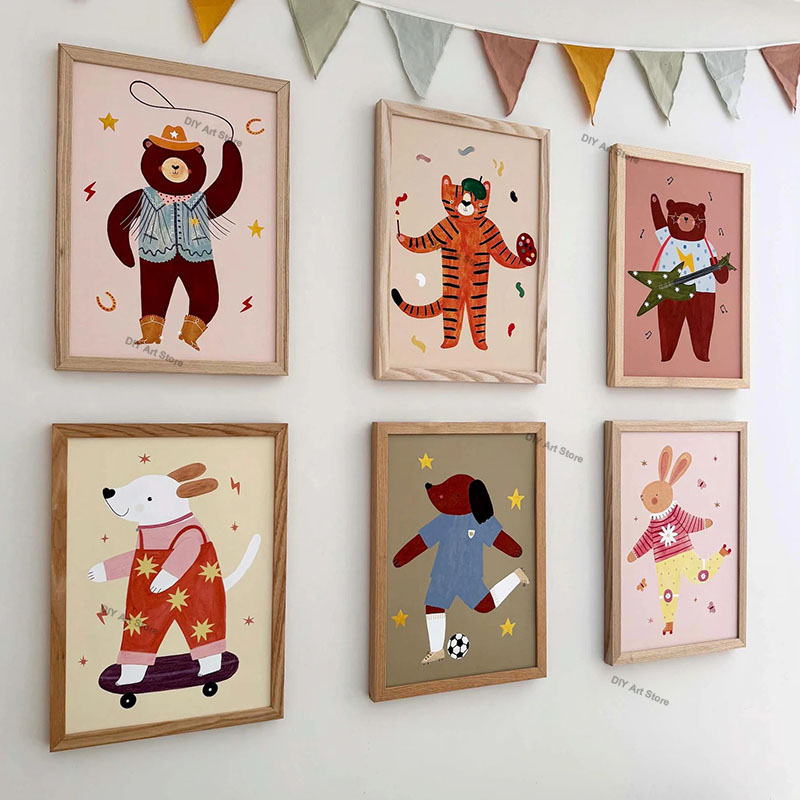 Забавные мультяшные животные:  – обзор и цена Baby Nursery Art
