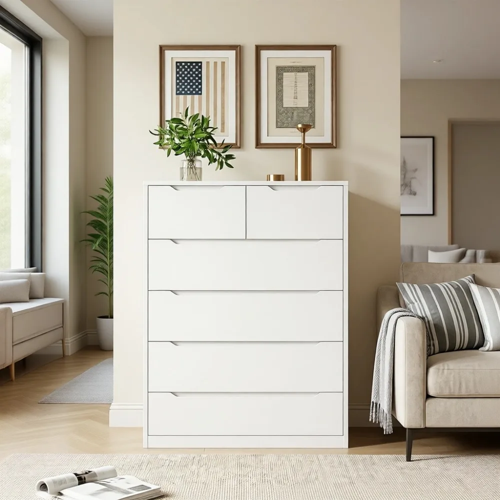 Белый комод с 6 деревянными ящ – обзор и цена Drawer Dresser White