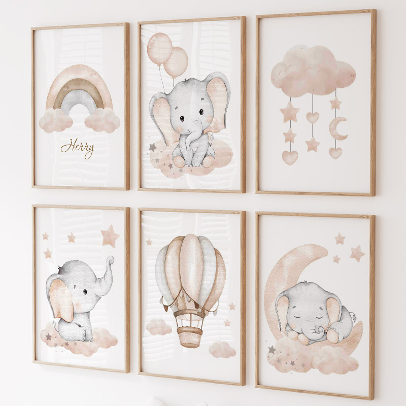 Милый слон, горячий воздушный  – обзор и цена Baby Nursery Art
