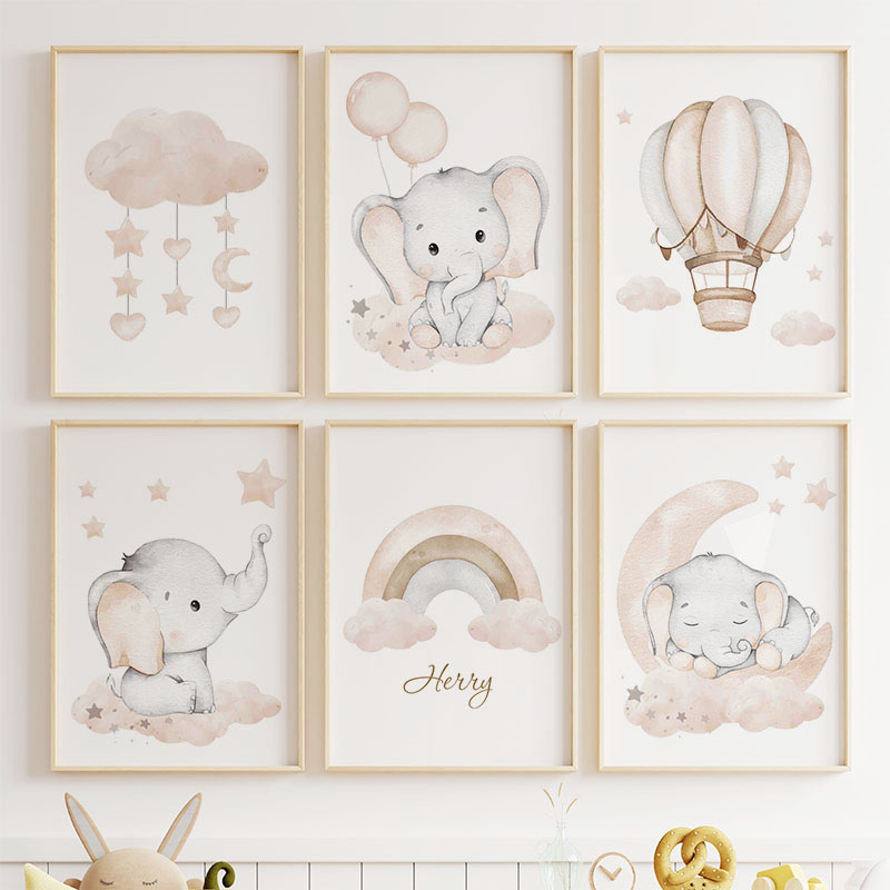 Милый слон, горячий воздушный  – обзор и цена Baby Nursery Art