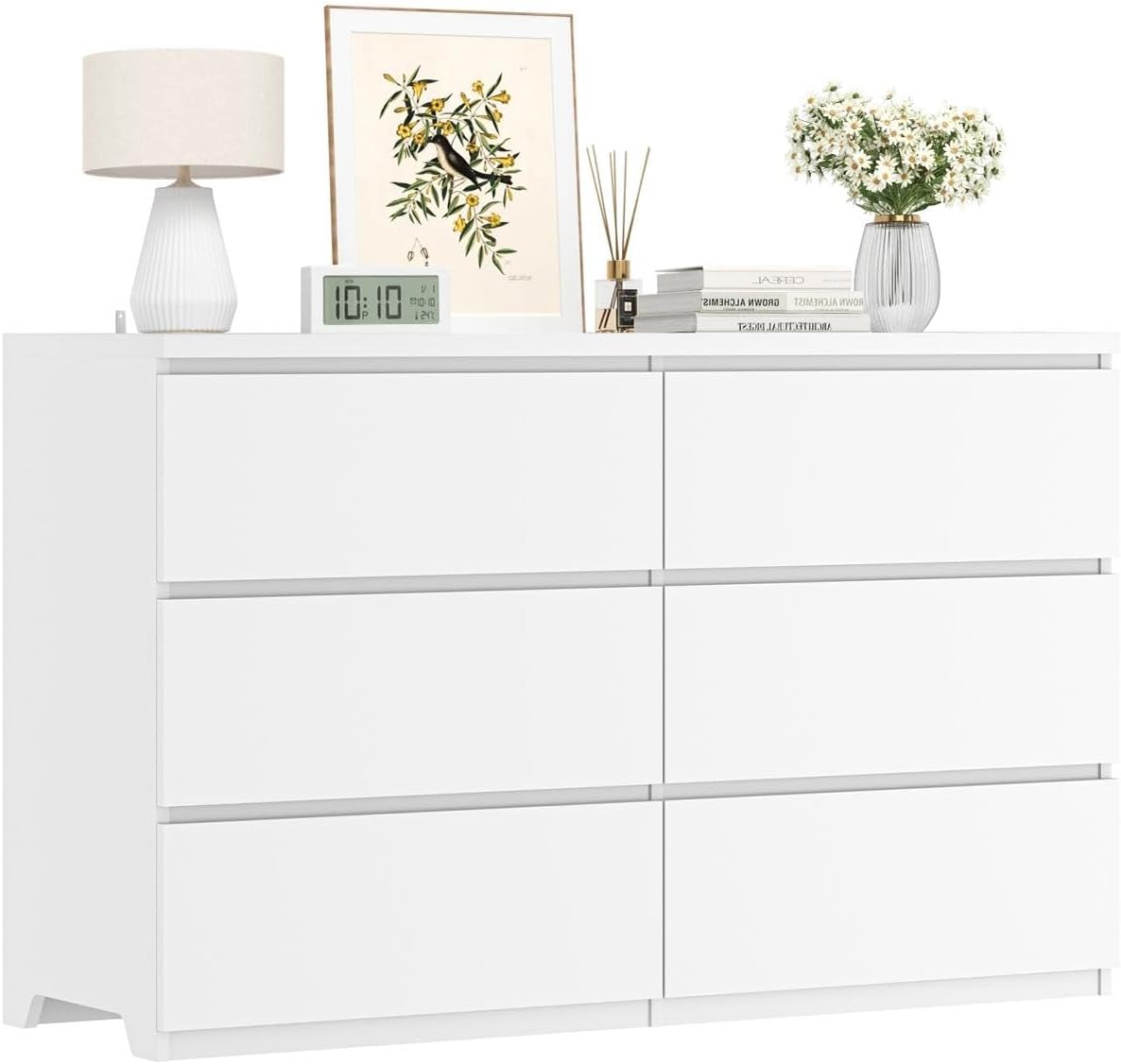 Белый деревянный комод с 6 ящи – обзор и цена Drawer Dresser White