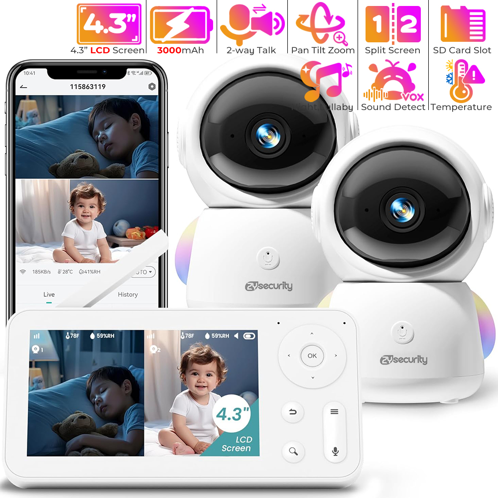 2K радионяня с 2 камерами и ау – обзор и цена Baby Nursery Night Light