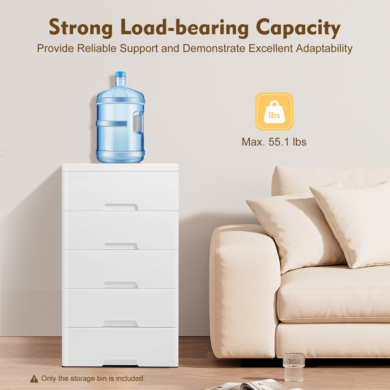 Пластиковый комод с 5 ящиками  – обзор и цена Drawer Dresser White